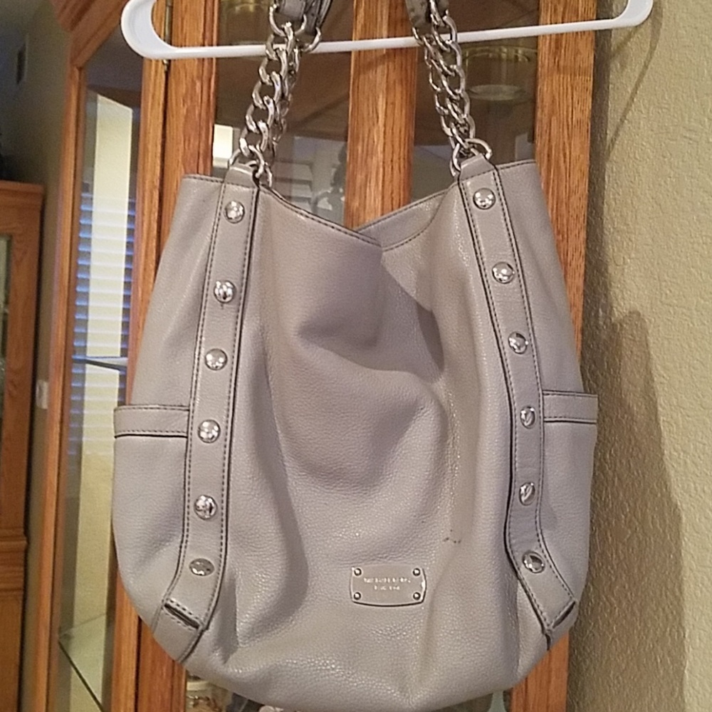 Michael Kors Gray Leather boho bag